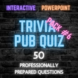 Pack #6 Pub Quiz Trivia Night – 5 Rounds, 50 Questions | Weekly Trivia Night Game for Bars, Parties & Team Building - Etsy