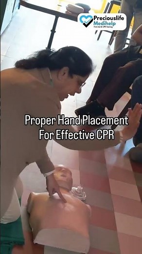 How To Perform Correct CPR Hand Placement: Step-By-Step Guide ✋📍 #shortsvideo #shorts