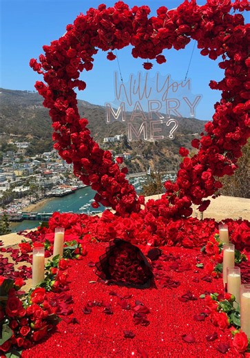 Catalina Island proposal 💍 book with us today for your special day✨ #california #magicalproposals #proposal #roses #shesaidyes