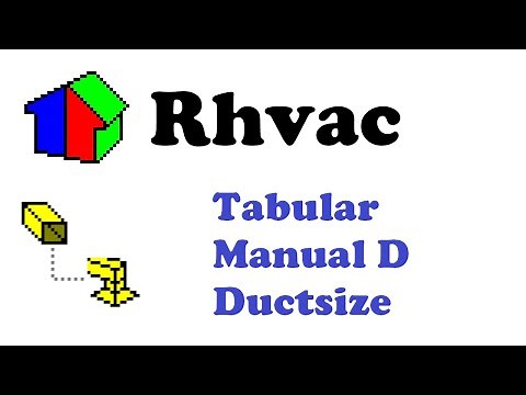 Elite Software Rhvac for ACCA Manual J, D, and S Calculations - Tabular Manual D Ductsize Overview
