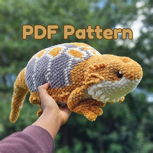 Pdf Pattern: Crochet Bearded Dragon Pattern - Etsy