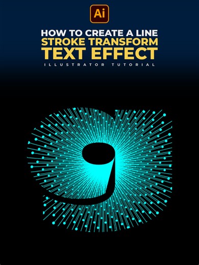 Editable Line Stroke Text Effect in Adobe Illustrator