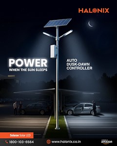Lighting Up Your Nights, Powered by the Sun. Halonix Solar LED High Mast - Automatic Dusk-to-Dawn Brilliance. #Halonix #HalonixIndia #HalonixLED #technology #electronics #lighting #OutdoorLighting #StreetLightSolutions #SolarStreetLights #SolaranSolarHighMast #MakeInIndia | Halonix Technologies
