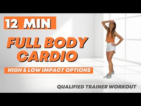 Full Body Workout 🔥 Just 12 Minutes 🔥 High Impact and Low Impact Options - Fat Burn Cardio