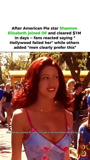Shannon Elizabeth made $1M in a week on OF and fans have thoughts 🥧🔥#americanpie