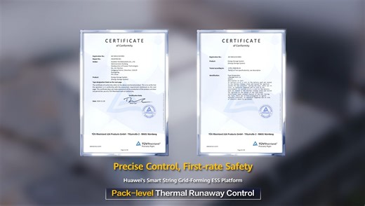 🔒🔥𝗙𝗶𝗿𝗲-𝗙𝗿𝗲𝗲 Energy Storage Solutions: Redefining Safety! With frequent ESS fires raising significant safety concerns, Huawei ’s Smart String Grid-Forming ESS Platform sets a new standard by effectively controlling thermal runaway. It has obtained the highest-level safety certification by TÜV Rheinland, ensuring: - Packs remain intact even at high temperatures - Smoke is safely diverted during thermal runaway - No fire or explosion occurs within the ESS Watch the video to see how our 𝗙