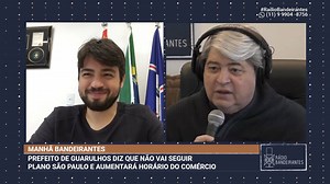 154K views · 4.3K reactions | Guti, prefeito de Guarulhos, diz que não vai seguir plano São Paulo e aumentará horário do comércio. #RádioBandeirantes #TradiçãoNoRádio | Rádio Bandeirantes | Facebook