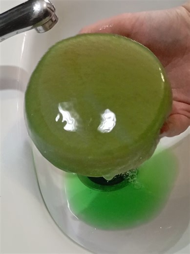 just some ds squeezes. the dish soap was so pretty and shiny 💖💚 the suds were so thick, I didn't feel like adding any water. #spongeasmr🧽✨😊 #sponges #fyppp #spongesqueezingasmr #asmrsounds