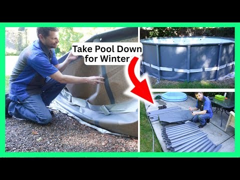 Taking Down Above Ground Pool | Intex Pool Disassembly