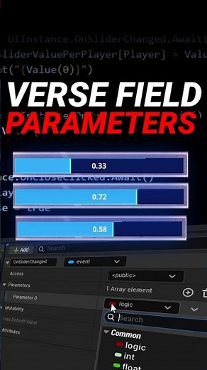 Verse Field Event Parameters in UEFN!