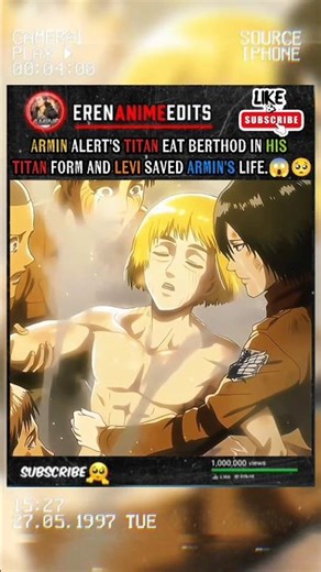 Armin eat barthold 🥶☠️ || #attackontitan #eren #levi #animeedit #aot #shorts #trending #fypシ