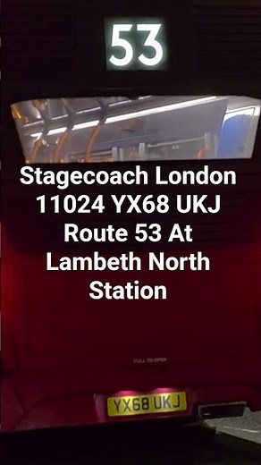 Stagecoach London 11024 YX68 UKJ Route 53 At Lambeth North Station #busspotting #busvlogs