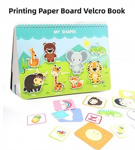 [Hot Item] Personalized Hardcover Printing Paper Board Hook and Loop Fastener Kids Busying Books