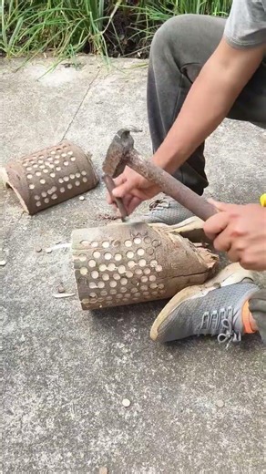 Small tool for drilling holes on wooden sections! Traditional cultivation techniques for b#698c4