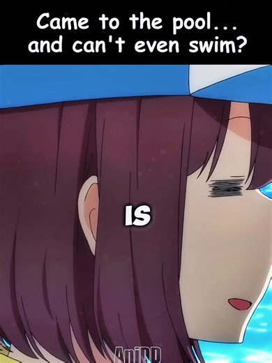 He can't swim... but what he did amazed everyone😲 #anime #shorts
