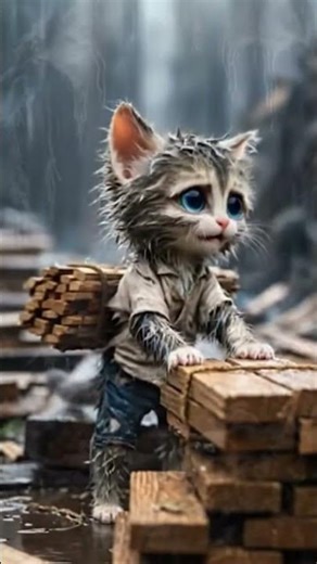 A Kitten’s love! Fighting hard to save its mother! #ai #cat #cats #cartoon #aivideo #kitten