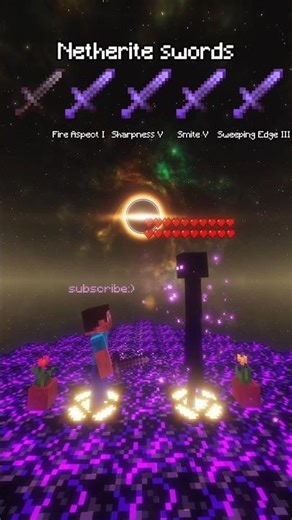 EVERY ENCHANTMENT NETHERITE SWORD vs ENDERMAN (INSANE DAMAGE TEST!)🔥#minecraft #gaming #viral