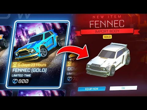 GOLD FENNEC IN THE ITEM SHOP NOW On Rocket League!