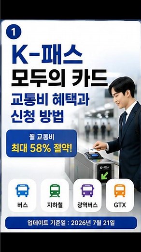 K-패스 모두의 카드 교통비 얼마나 아낄까? 혜택과 신청 방법 총정리 #K패스 #모두의카드