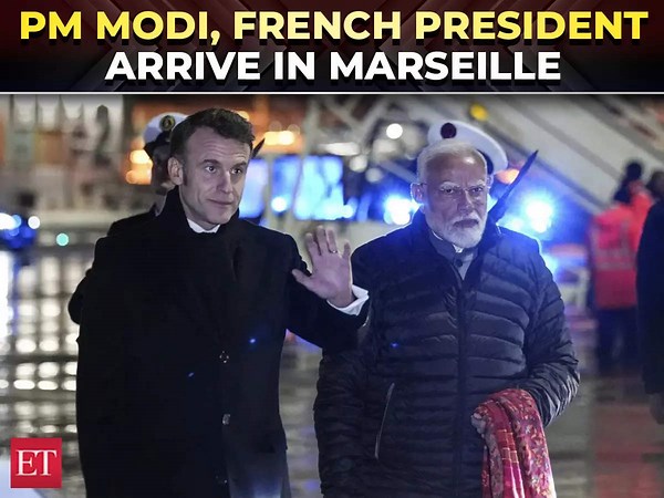 PM Modi, French President Macron arrive in Marseille; Indian diaspora welcomes Modi with enthusiasm