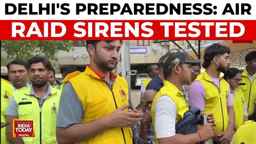 Civil defence drills in Delhi: Air raid sirens tested, speakers installed