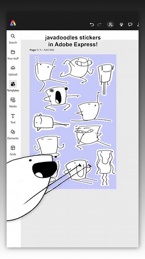 I created a FREE “javadoodles” sticker template in @Adobe Express ✍️😁 You can use these stickers on any of your digital calendars, planners, flyers, or…whatever you want! This was super fun to make! Link to the free template is in my bio, go check it out! #CommunityxAdobe #Ad