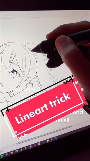 Lineart Trick for Lazy Hair Drawing in Paint Tool SAI