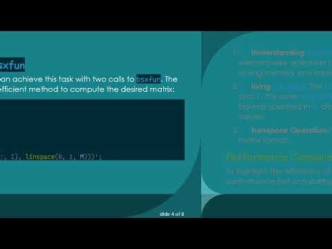 Create MxN Matrices in Matlab Using Linspace with Vectors