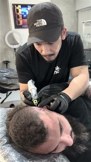 Side Head Script Tattoo | Bold Lettering