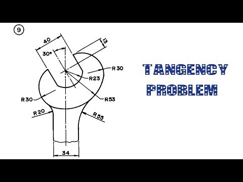 TANGENCY PROBLEM || Spanner || Engineering drawing || Technical drawing