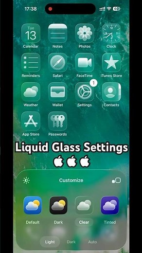iOS26 Liquid Glass Settings You MUST Try    #iOS26 #LiquidGlass #iPhoneTricks #AppleUI #iPhone