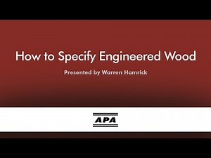 How To Specify Engineered Wood