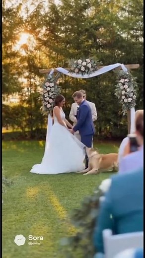 Dog Has The BEST Reaction To Wedding Kiss!