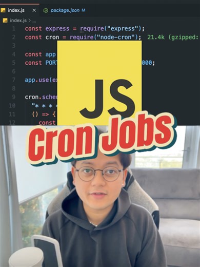 Cron jobs in Javascript #programming #coding #javascript #typescript #softwareengineer