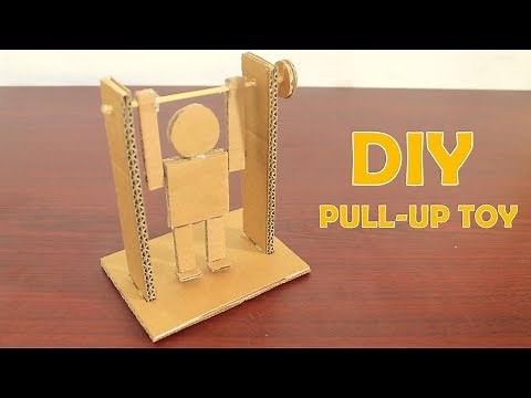 How to Make Pull-up Man from Cardboard - DIY Cardboard Toy