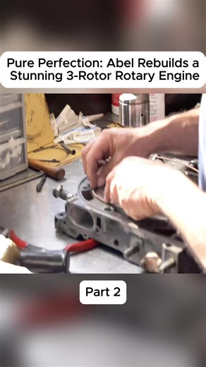 Pure Perfection Abel Rebuilds a Stunning 3-Rotor Rotary Engine #cars #awd4rotor