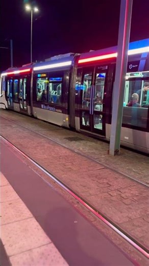 ✨ Night View Tram Ride in France 🇫🇷 | Beautiful City Lights & Street Vibes 🌙🚋