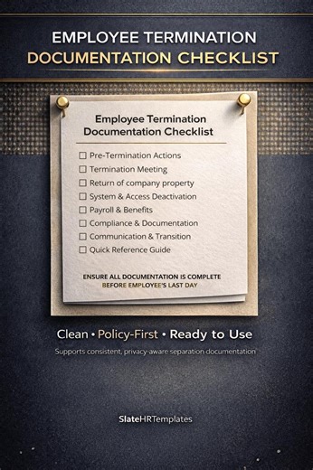 Employee Termination Documentation Checklist & Offboarding Guide - Etsy