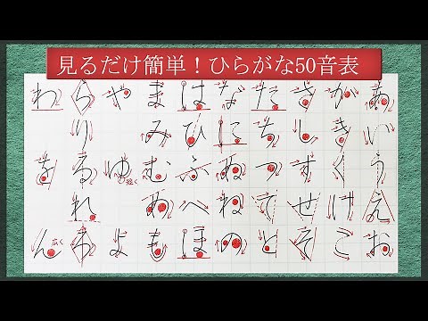 【綺麗な字の書き方】ひらがな50音表で基本をマスター！【紙とペンとノートをご持参ください】
