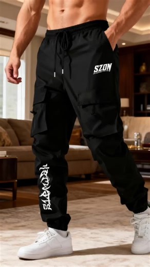 Men's Flap Pocket Drawstring C#clothes #fpy #man #fashion #ootd