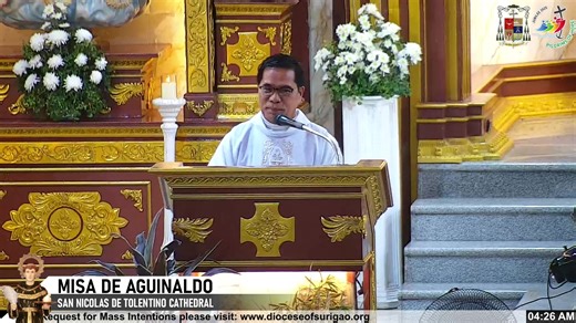 6.4K views · 279 reactions | 헛헢헠헜헟헬 | Misa de Aguinaldo Rev. Fr. Perfecto G. Ecat, DCS, JCL San Nicolas de Tolentino Cathedral Surigao City, Surigao del Norte Reflecting on today’s message: Embracing faith and finding hope in our daily lives. Join us as we explore God’s message in today’s homily. #homily #surigaodiocese #cuminfirmorpotenssum #dioscom #SynodalChurch | Surigao City San Nicolas de Tolentino Cathedral | Facebook