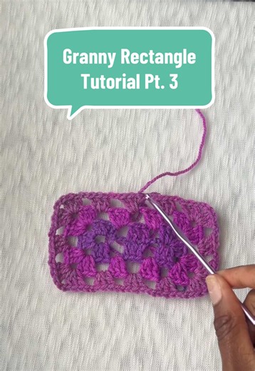Learn how to granny rectangle! 🧶🤓🤯 #grannyrectangle #crochettutorial #crochettok #crochetdre #fyp