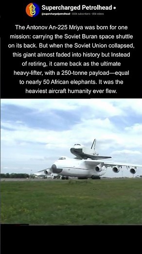An-225 carrying space shuttle