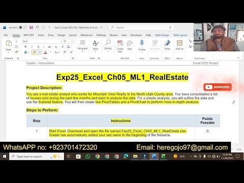 Exp25_Excel_Ch05_ML1_RealEstate | Excel Chapter 5 Grader Mid-Level 1 - Mountain View Realty