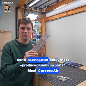 🤩 Small-batch production doesn’t need a factory. Carvera Air lets makers and small businesses produce precise, repeatable parts—right from a desktop. ✅ Multi-Material Machining ✅ 0.01 mm Precision ✅ Compact Desktop Size | MakeraGlobal