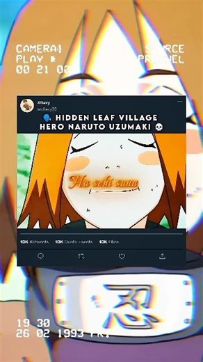 🗣️ hidden leaf village hero Naruto uzumaki ⚡