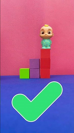 JJ Rainbow Tower Chanllenge! #cocomelon #shorts #learningvideos