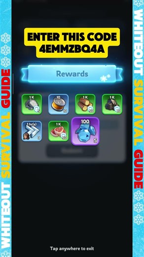 ❄️ Whiteout Survival — New Redeem Code: 4EmmZBq4a 🎁 #shorts
