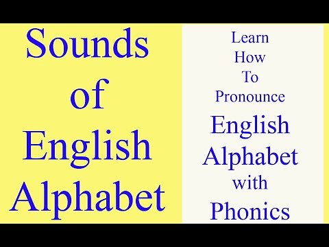 Sounds of English Alphabet | Learn how to pronounce the English Alphabet with Phonics