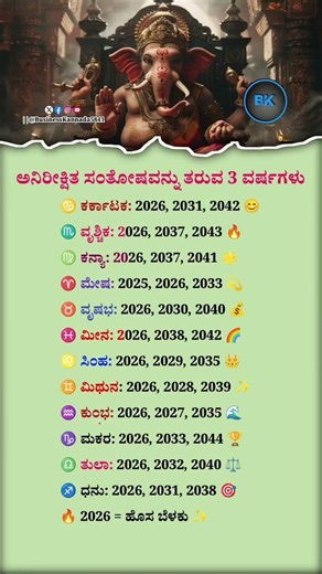 Unexpected Happiness Years for Zodiac Signs | Positive Life Changes Ahead | BusinessKannada5841 ✨🔥
